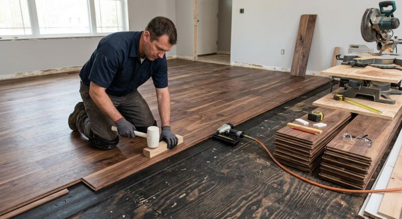 Our team working on Flooring Service projects in Pleasanton, CA