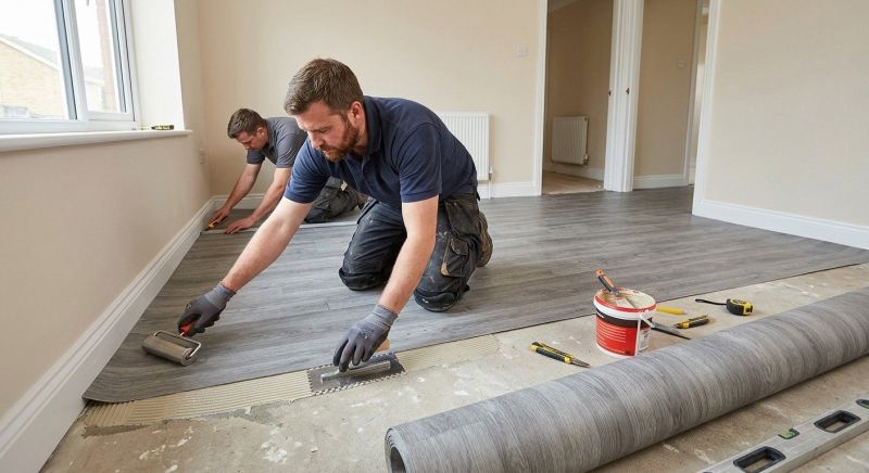 Sheet Linoleum Installation in Belmont, CA